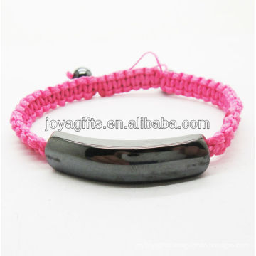 Magnetic hematite red woven bracelet